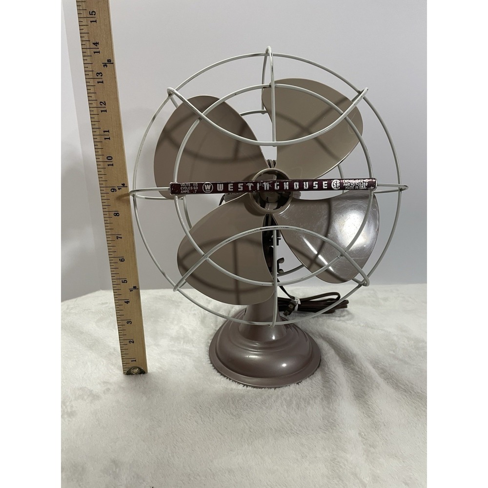 Vintage Westinghouse 10 Inch Oscillating Fan‎ Cat No 10 LA 4 Part No Y-35256 - Picture 8 of 11